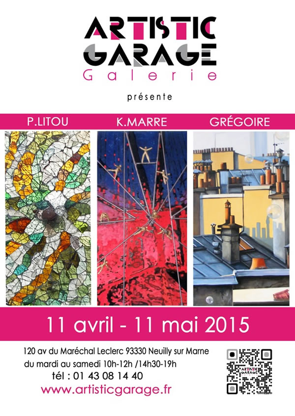 Grégoire expose du 11 avril au 11 mai 2015 à Neuilly Sur Marne.