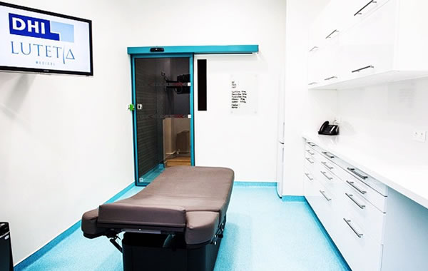 Salle de soins à la clinique esthétique Lutétia à Paris